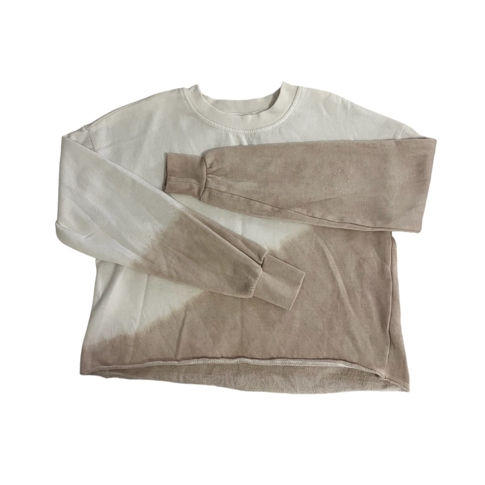 Hippie Rose Split Color Cropped Sweatshirt